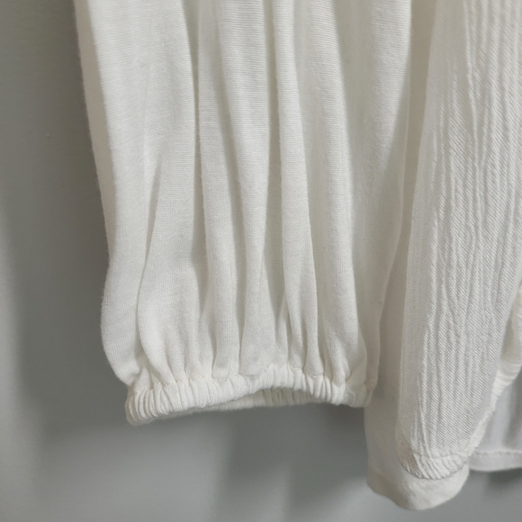 Vintage America White Embellished Long Sleeve Blouse 1X - Picture 4 of 11